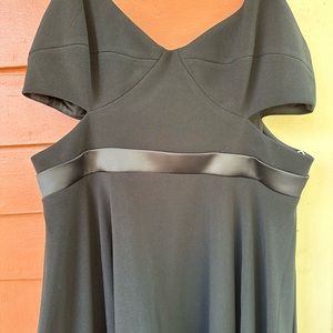 Halston Heritage Cutout Black Cocktail Dress Size 6